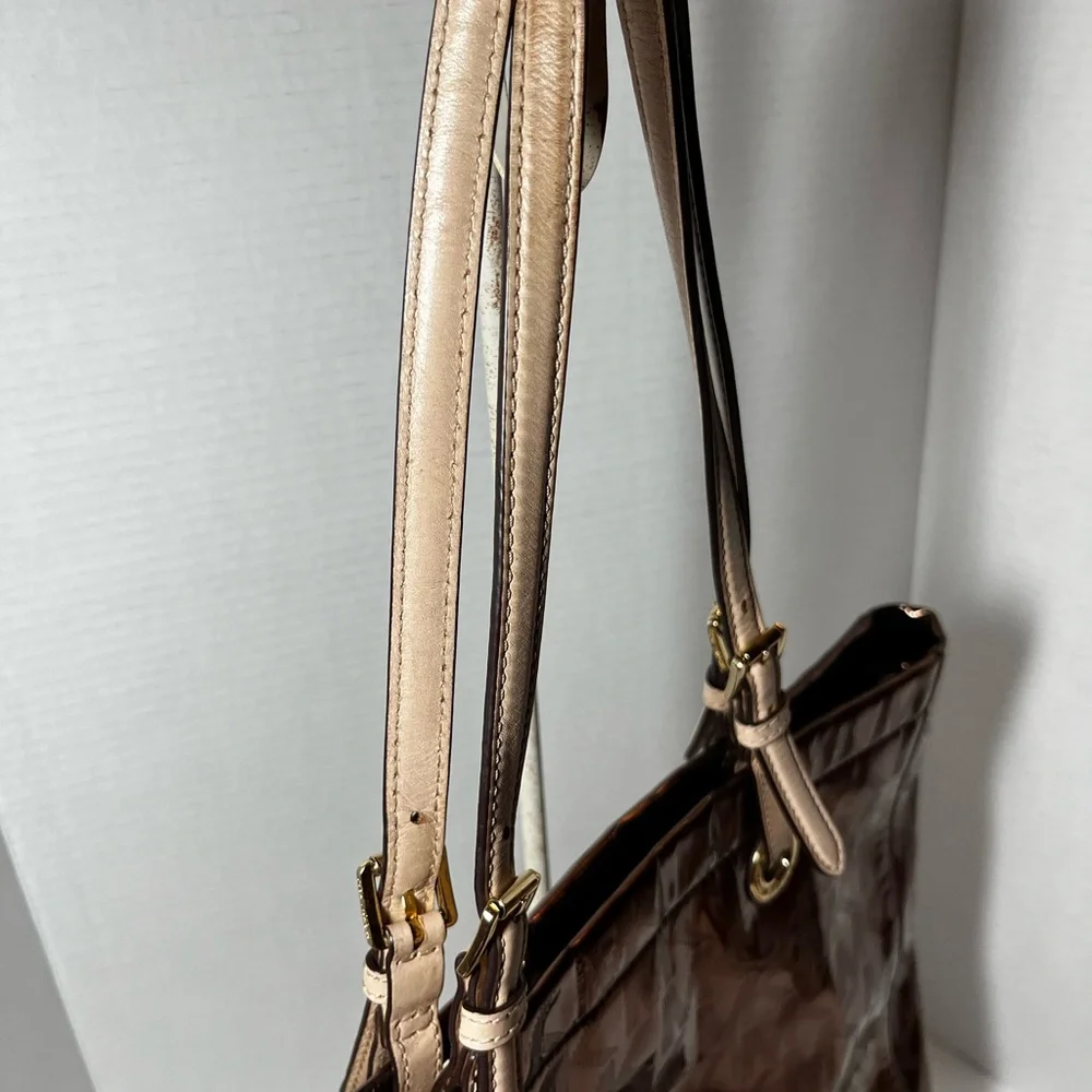 Michael Kors Jet Set Logo Metallic Tote